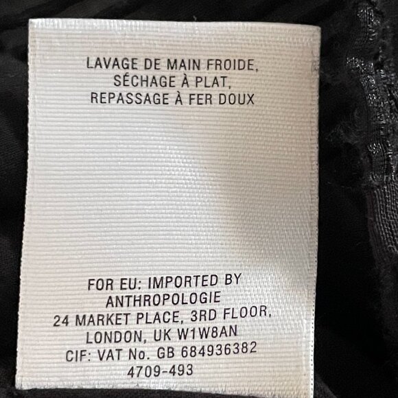 Anthropologie HD in Paris Black Boxy-Cut Blouse, Vertical Stripe, 3/4 Sleeve, 8 - Picture 5 of 8